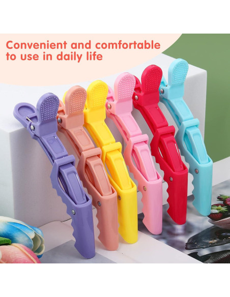 30 Clips de Pelo Cocodrilo Kipeber Antideslizantes Coloridos