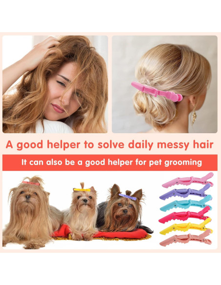 30 Clips de Pelo Cocodrilo Kipeber Antideslizantes Coloridos