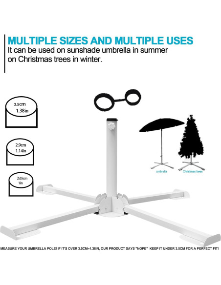 Soporte de Paraguas Plegable MILIMOLI - Base de Hierro a Prueba de Óxido