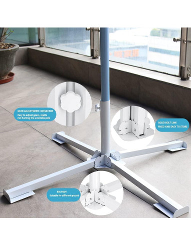 Soporte de Paraguas Plegable MILIMOLI - Base de Hierro a Prueba de Óxido