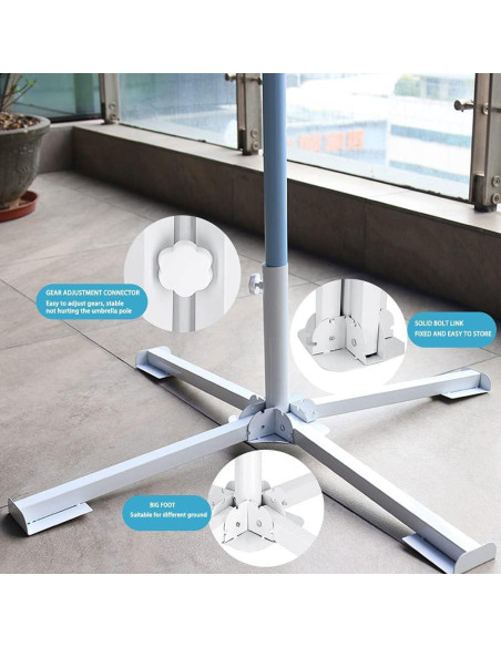 Soporte de Paraguas Plegable MILIMOLI - Base de Hierro a Prueba de Óxido