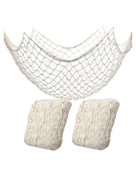 Paquete de 2 Redes de Pescado Decorativas BWEALT 200x100cm