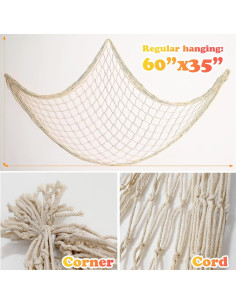 Paquete de 2 Redes de Pescado Decorativas BWEALT 200x100cm 2