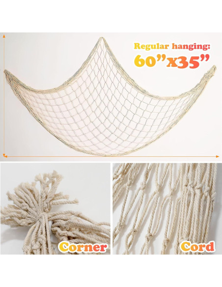 Paquete de 2 Redes de Pescado Decorativas BWEALT 200x100cm