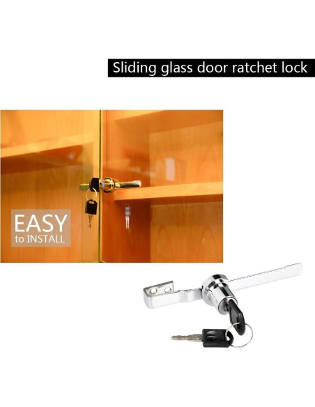 Cerradura de Exhibición Sissinda para Puerta de Vidrio 2 PC