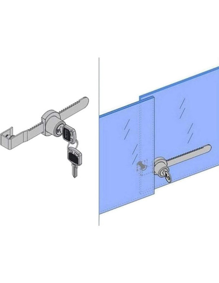 Cerradura de Exhibición Sissinda para Puerta de Vidrio 2 PC