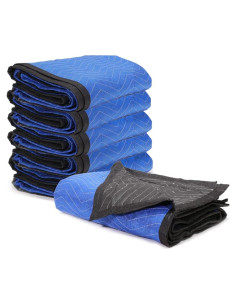 Mantas de Mudanza XtremepowerUS 6 Piezas 182x203 cm Azul/Negro