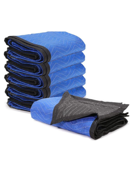 Mantas de Mudanza XtremepowerUS 6 Piezas 182x203 cm Azul/Negro