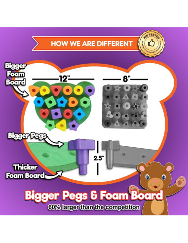 Juego de Tablero de Formas Jumbo Kids Korner - 18 Puntas y 2 Dados