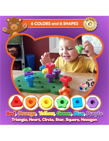 Juego de Tablero de Formas Jumbo Kids Korner - 18 Puntas y 2 Dados