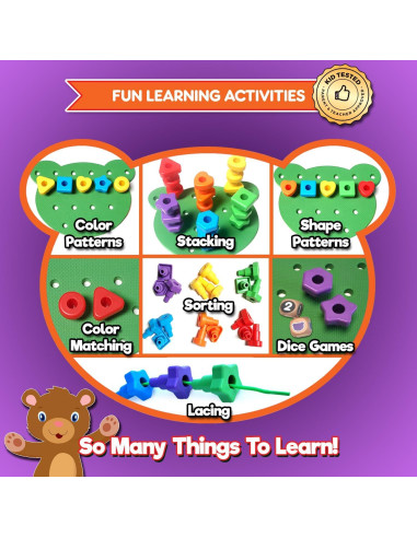 Juego de Tablero de Formas Jumbo Kids Korner - 18 Puntas y 2 Dados