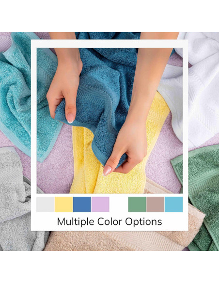 Set de Toallas de Lavado TEXTILOM 100% Algodón Aqua 4 Piezas