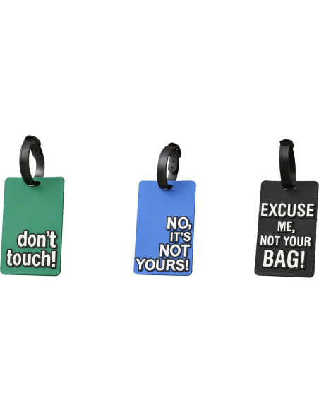 6 Etiquetas de Equipaje Brillantes OVOV - Silicona Duradera