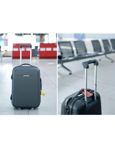 6 Etiquetas de Equipaje Brillantes OVOV - Silicona Duradera