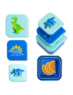 Set de 3 Contenedores de Comida Anidados Wildkin - Dinosaurios