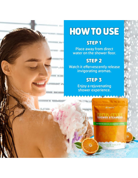 Bolsitas de Ducha Aromáticas Cítricas Partymachines - 14 Unidades