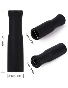 Accmor 44 Tapas de Silicona Reutilizables para Pajitas de Metal 6mm 2