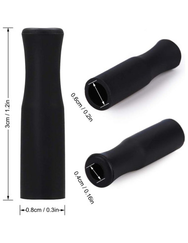 Accmor 44 Tapas de Silicona Reutilizables para Pajitas de Metal 6mm