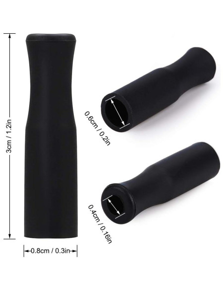 Accmor 44 Tapas de Silicona Reutilizables para Pajitas de Metal 6mm