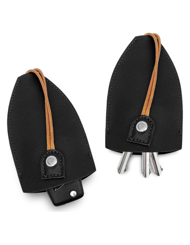 Funda de Llave de Coche Vrasly Negra - Protector de Cuero Universal