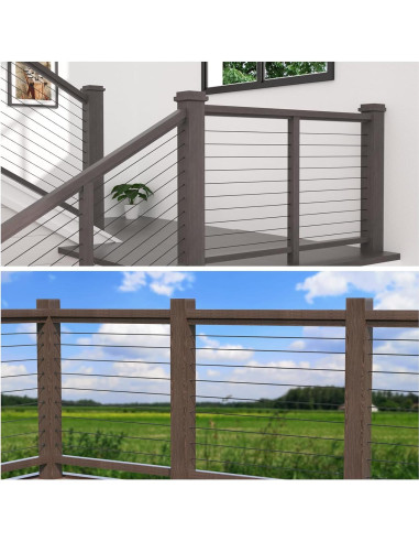 Muzata 40 Pack Protector de Cable 1/8" Acero Inoxidable Negro