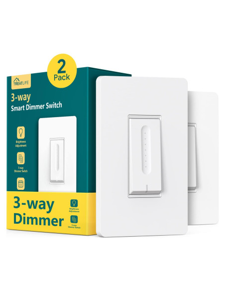 Interruptor Regulador Inteligente TREATLIFE 3 Vías Paquete de 2