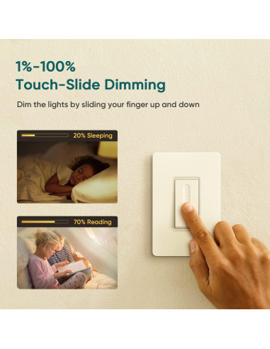 Interruptor Regulador Inteligente TREATLIFE 3 Vías Paquete de 2