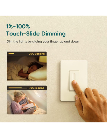 Interruptor Regulador Inteligente TREATLIFE 3 Vías Paquete de 2