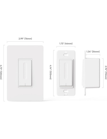 Interruptor Regulador Inteligente TREATLIFE 3 Vías Paquete de 2