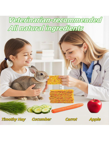 Galletas Crujientes para Conejos 10pcs - Cuidado Dental Natural