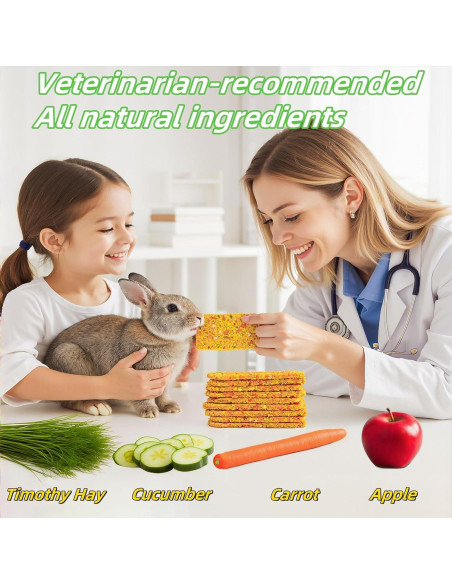 Galletas Crujientes para Conejos 10pcs - Cuidado Dental Natural