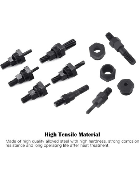 Hilitchi 6PCS Mandril de Tuerca Remachadora SAE y Métrico