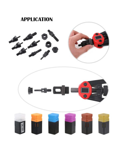Hilitchi 6PCS Mandril de Tuerca Remachadora SAE y Métrico