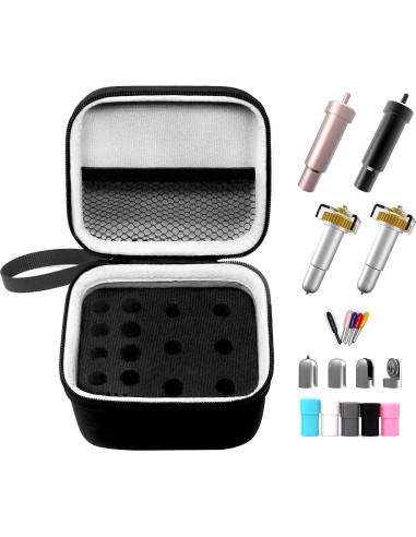 Organizador Portátil Hadwoer para Cuchillas Cricut - Funda Negra