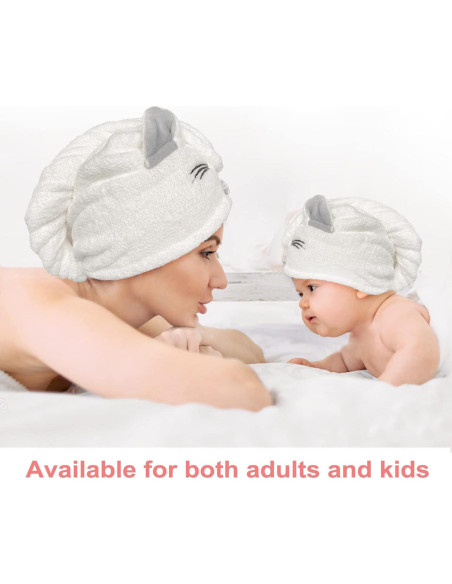 Toalla para el Cabello Microfibra SISITEN Azul y Rosa 65x25cm