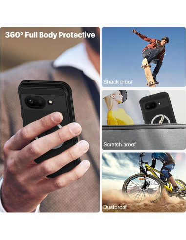 Funda Magnética para Google Pixel 9A - Protección 360 Negra