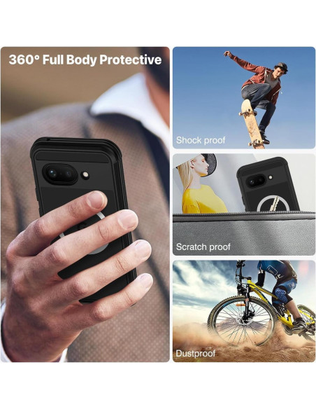Funda Magnética para Google Pixel 9A - Protección 360 Negra