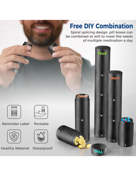 Organizador Semanal de Pastillas KingPavonini 2/3 Veces al Día