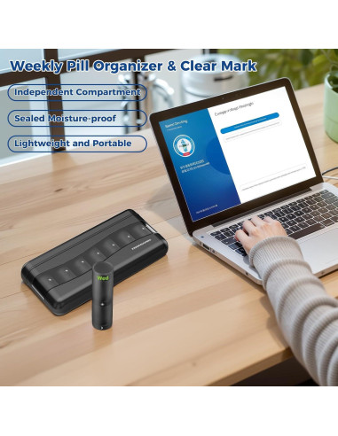 Organizador Semanal de Pastillas KingPavonini 2/3 Veces al Día