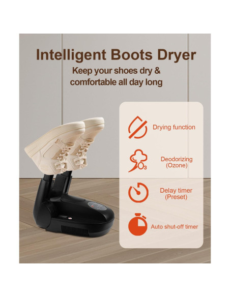 Secador de Botas Eléctrico Scienbeauty Ozono, Plegable y Automático