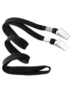 Cintas Planas Mifflin 99 cm Negras con Clips Bulldog - 10 PK