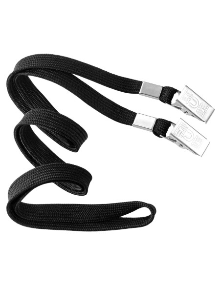 Cintas Planas Mifflin 99 cm Negras con Clips Bulldog - 10 PK