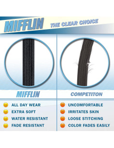 Cintas Planas Mifflin 99 cm Negras con Clips Bulldog - 10 PK 2