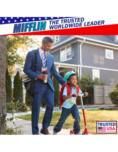 Cintas Planas Mifflin 99 cm Negras con Clips Bulldog - 10 PK