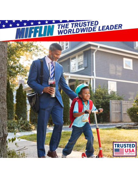 Cintas Planas Mifflin 99 cm Negras con Clips Bulldog - 10 PK