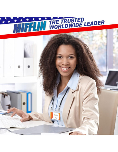 Cintas Planas Mifflin 99 cm Negras con Clips Bulldog - 10 PK