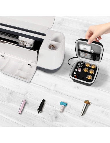 Organizador Portátil Hadwoer para Cuchillas Cricut - Funda Negra