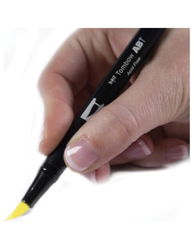 Marcador de Arte Tombow Dual Brush Pen 090 Amarillo Bebé 1 Unidad