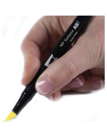 Marcador de Arte Tombow Dual Brush Pen 090 Amarillo Bebé 1 Unidad