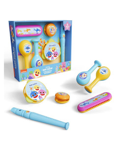 Conjunto de Instrumentos Musicales Lollipop - Flauta, Maracas, Armónica, Pandereta